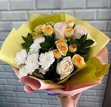Букет цветов из:  Розы и Хризантемы #REPLACE_PRED# Новой Усмани
